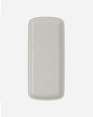 צלחת מלבנית TIFFANY WHITE בצבע אפור